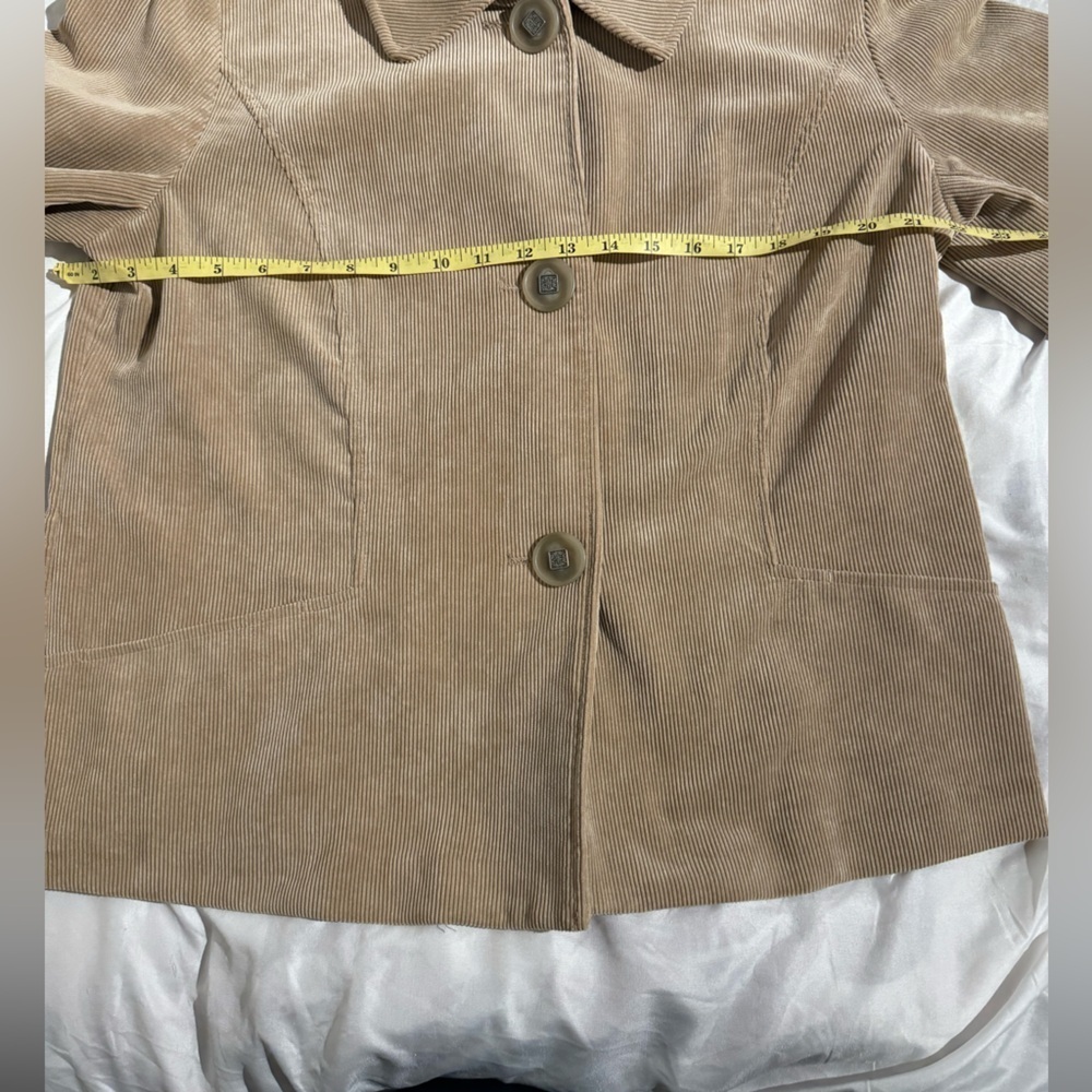 Requirements Brown Tan Corduroy Blazer Jacket WOMENS SIZE LARGE - Picture 13 of 16